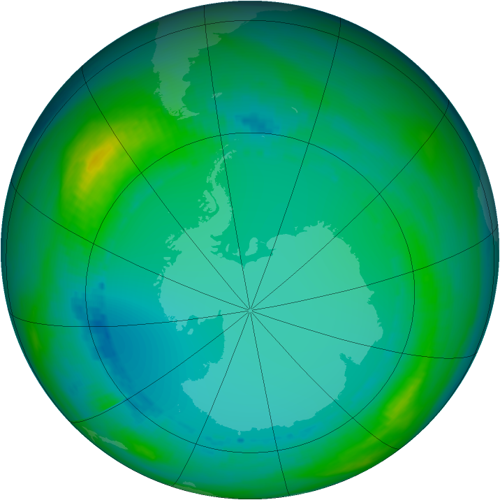 Ozone Map 1991-07-22